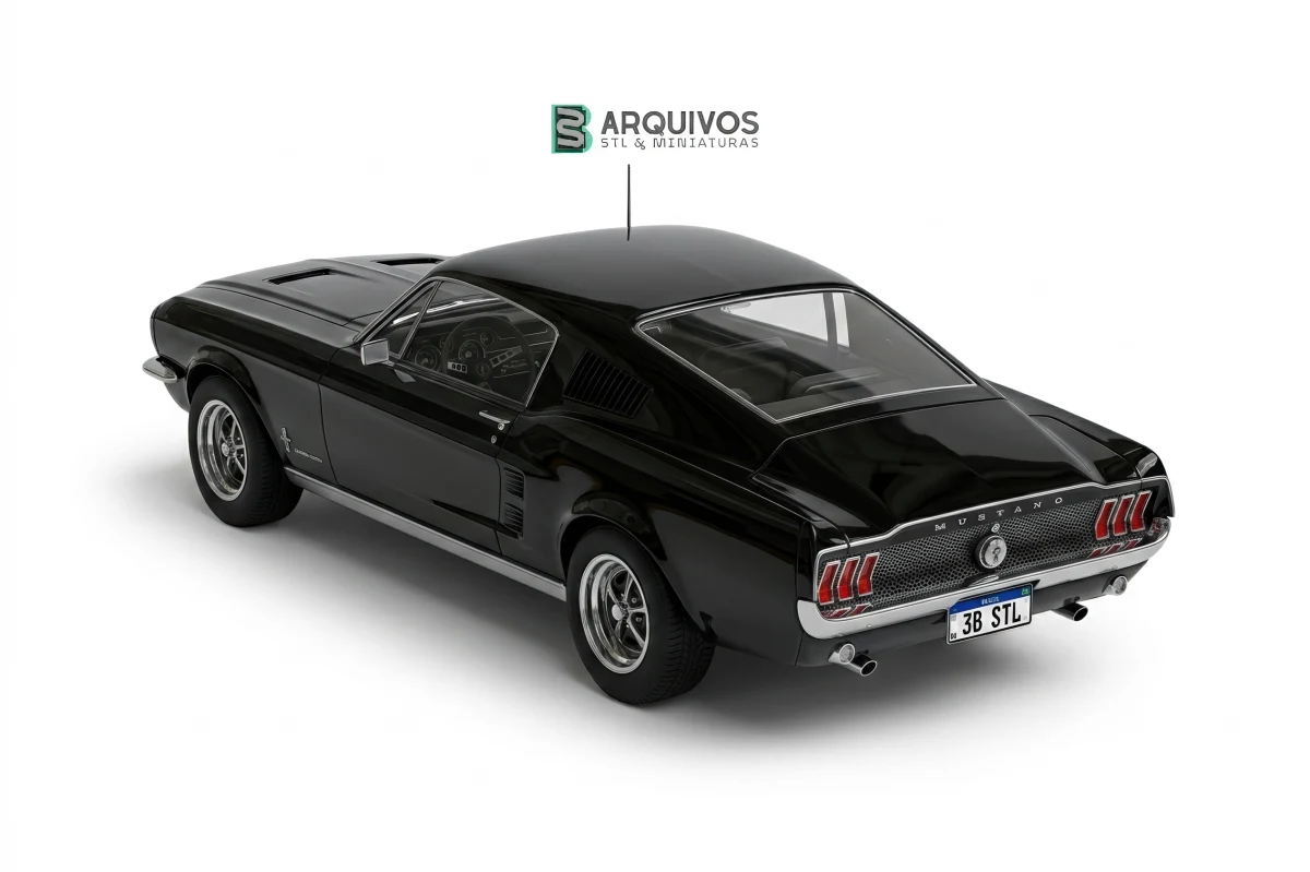 Modelo 3D STL - Ford Mustang Fastback 1967 — foto 6